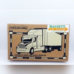 Vtg 2000 ERTL HASSETT AIR EXPRESS 20th Anniversary‎ Freightliner Cab W/ Trailer